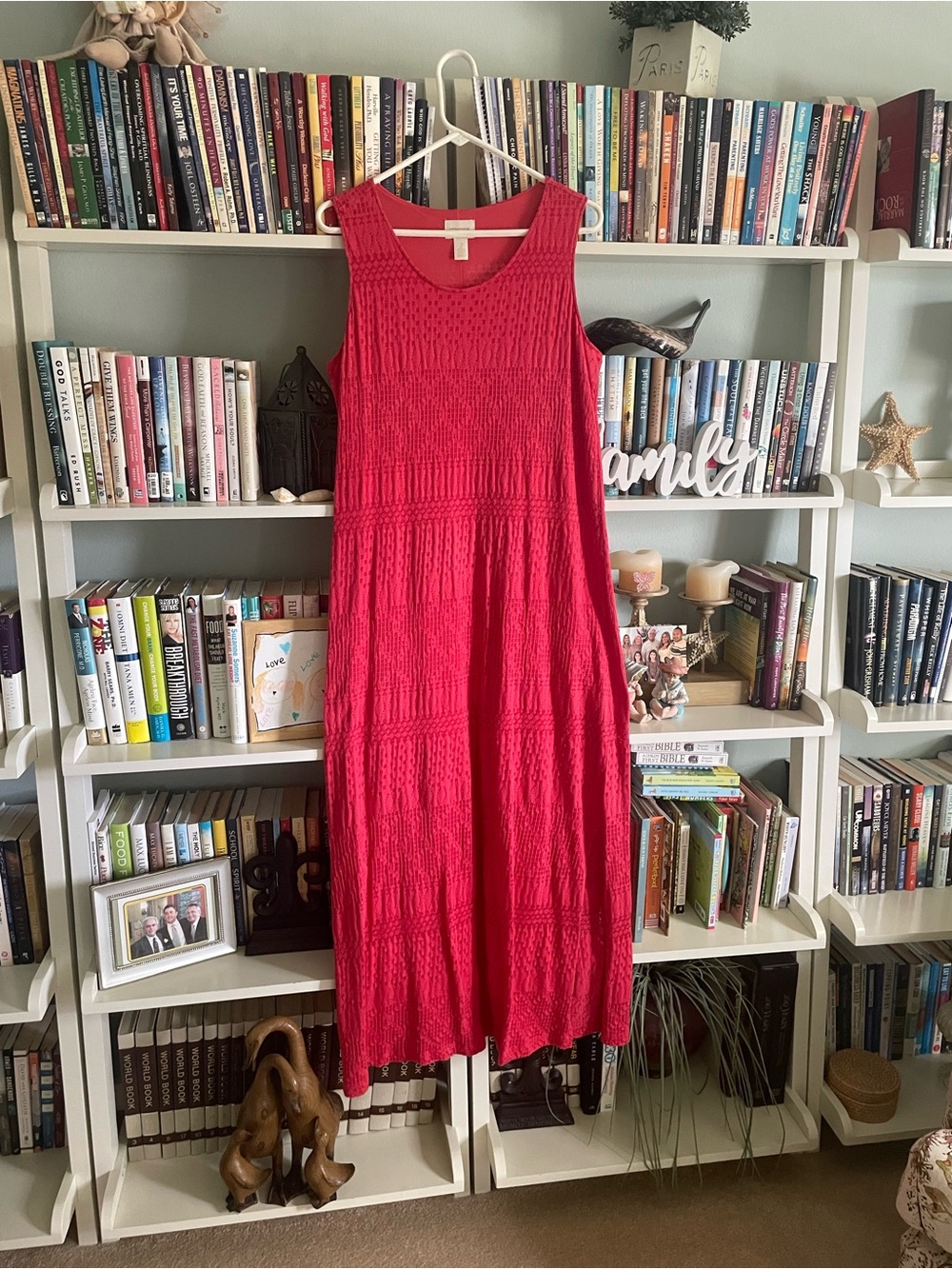 Chico's Coral Red Sleeveless Maxi Dress